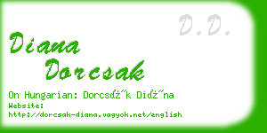 diana dorcsak business card